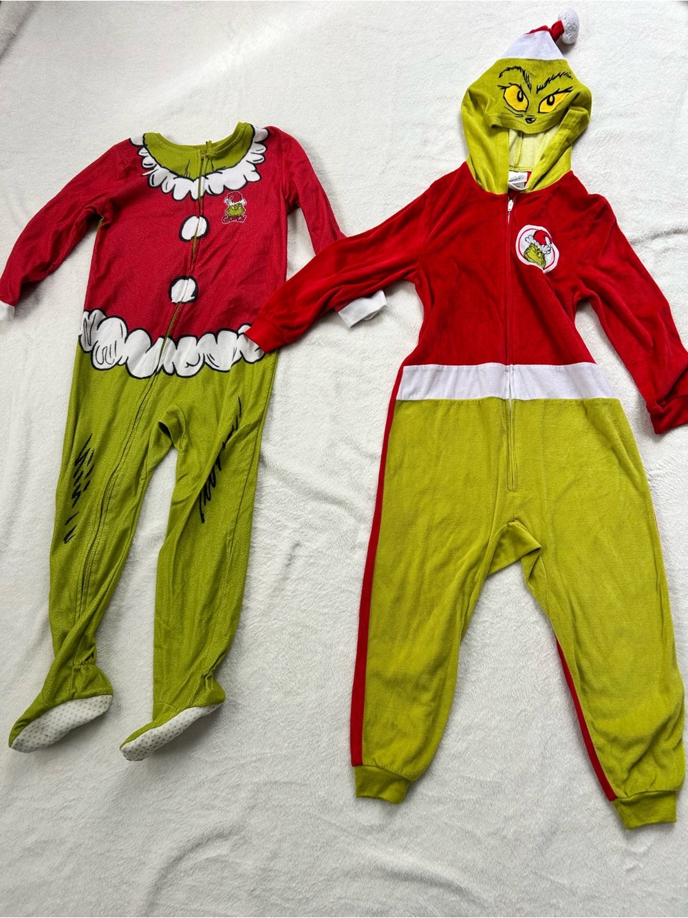 Grinch Kids' Red & Lime Green One-Piece Pajama